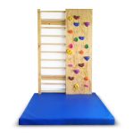 Espaldera de escalada infantil de madera vista frontal