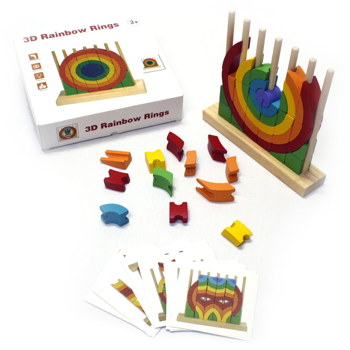bloques arcoíris de madera para niños