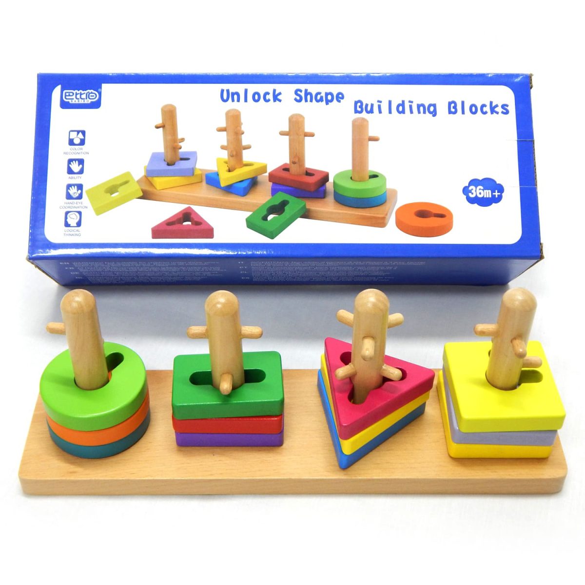 torre de encaje madera para niños