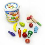 balde frutas y verduras para cortar de juguete