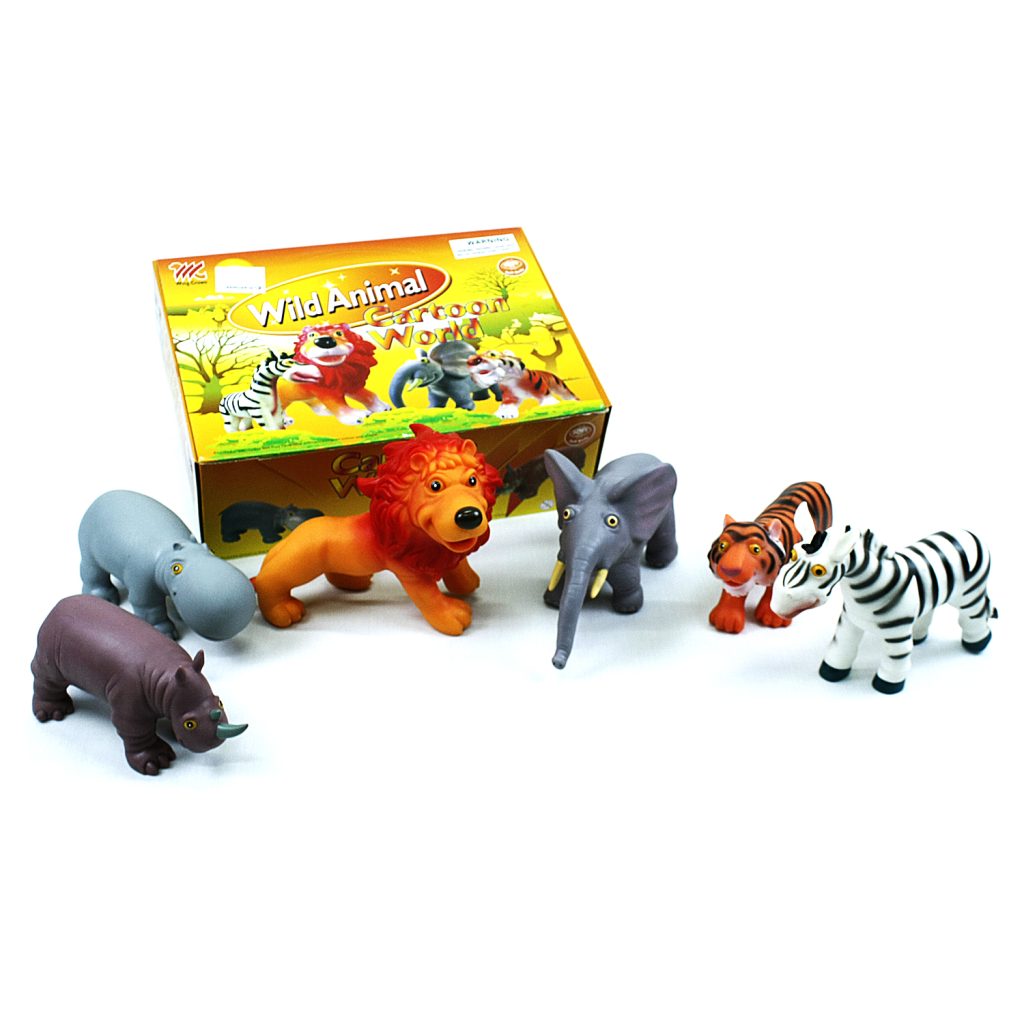set animales de la selva soft goma blanda