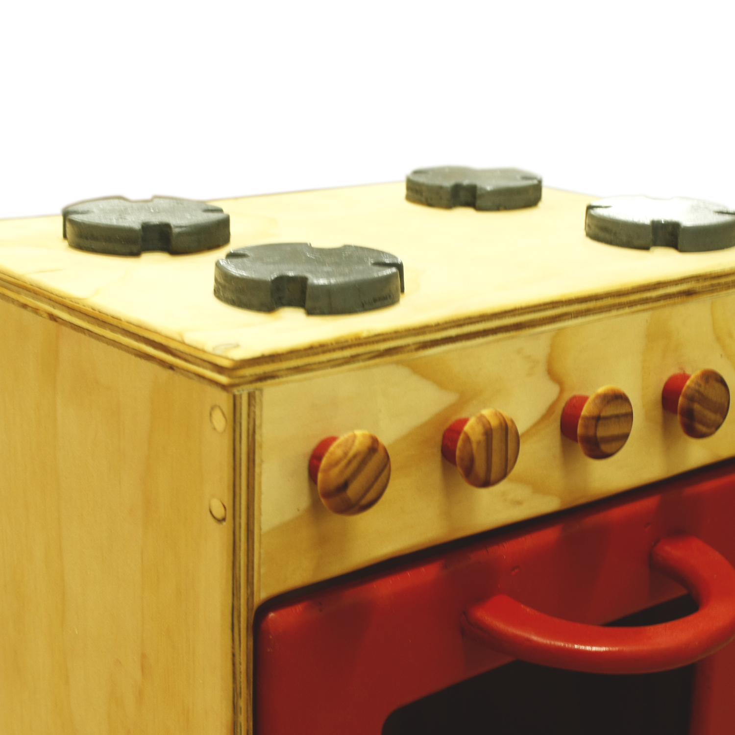 Zoom a cocina de juguete de madera