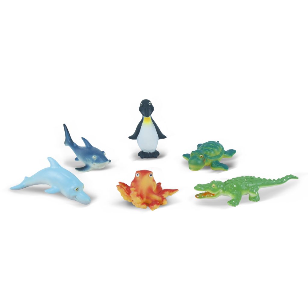set animales marinos goma blanda